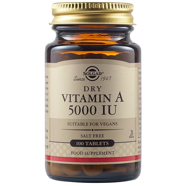 Solgar Dry Vitamin A 5000IU 100 tableta