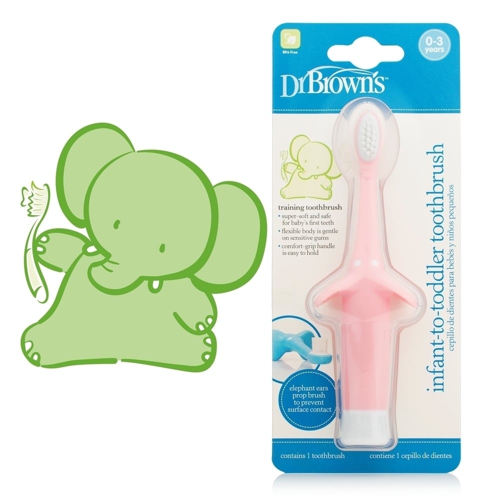 Dr. Brown's Infant to Toddler Toothbrush 0-3Y Pink HG 013 1 copë