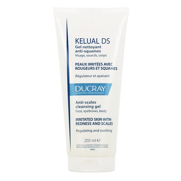 Ducray Kelual DS Anti-Scales Cleansing Gel for Face, Eyebrows, Body 200 ml