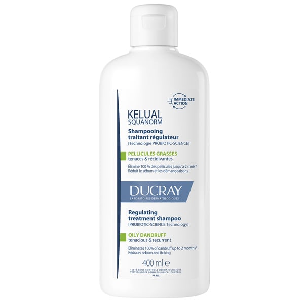 Ducray Kelual Squanorm Regulating Treatment Shampoo for Oily Dandruff 400 ml