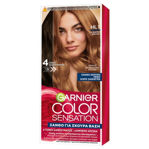 Garnier Color Sensation HL1 Permanent Hair Color Dark Blonde for Dark Base 40 ml