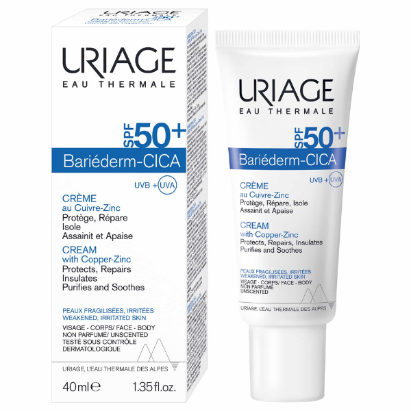 Uriage Bariederm-Cica Cream with Copper-Zinc SPF50+ 40 ml