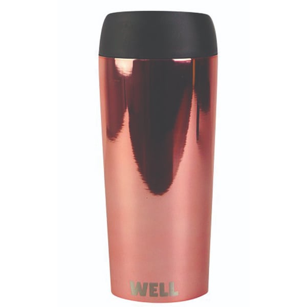 Woodway Well Flask Stainless Steel Rose Gold Chrome 450 ml
