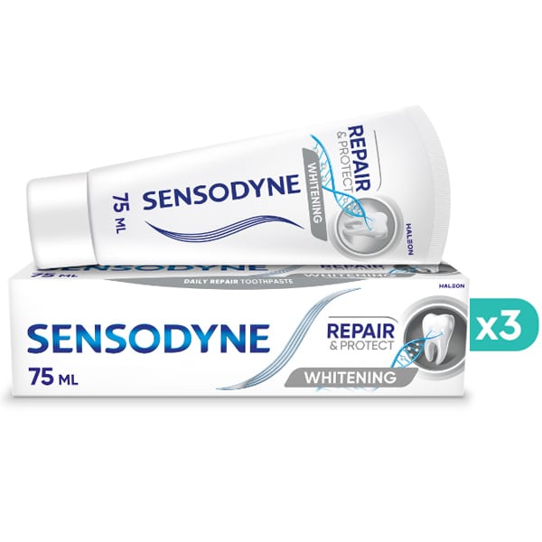 3x Sensodyne Repair & Protect Whitening Deep Repair Toothpaste 3x75ml