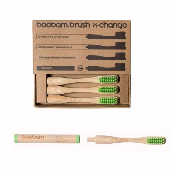 Boobam Brush X-Change Soft Adult Toothbrush 1 Handle & 4 Heads 1 set - Jeshile