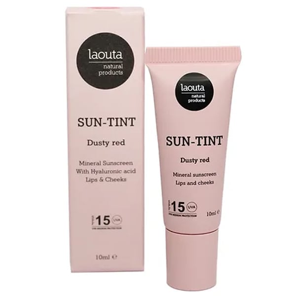 Laouta Natural Products Sun-Tint Dusty Red Lips & Cheeks Balm SPF15 10 ml
