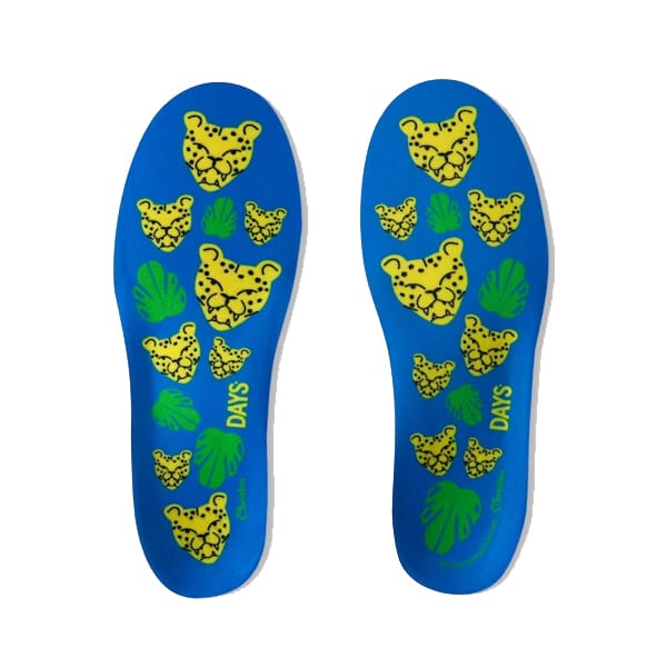 Christou Days Comfy Anatomical Kids Insoles Cheetahs 1 palë - blu