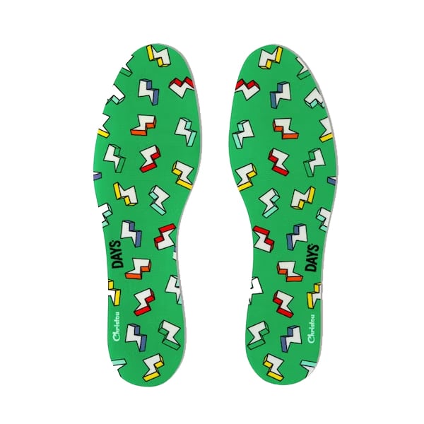Christou Days Fresh Deodorising Kids Insoles Thunderbolts 1 palë - Jeshile