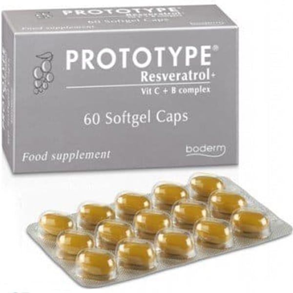 Boderm Prototype Resveratrol 60 kapsula të buta