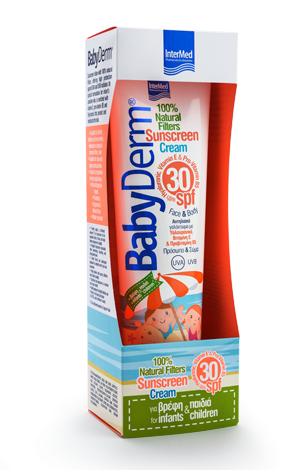 Intermed BabyDerm Sunscreen Cream SPF30 Face & Body 300 ml