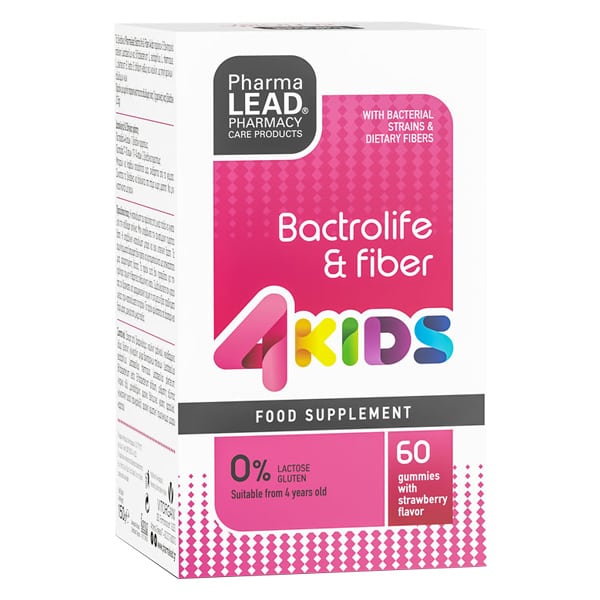 Pharmalead Bactrolife & Fiber 4kids 60 karamele