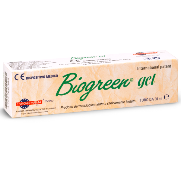 Bionat Biogreen Dermatological Gel Against Skin Diseases 30 ml
