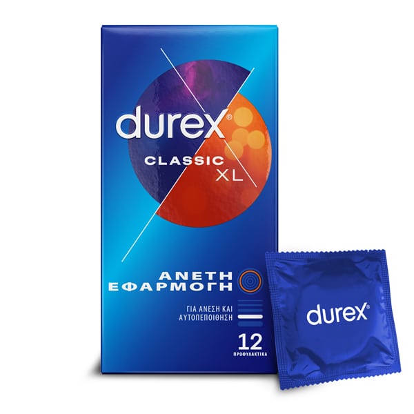 Durex Classic XL Condoms Wide Fit 12 copë