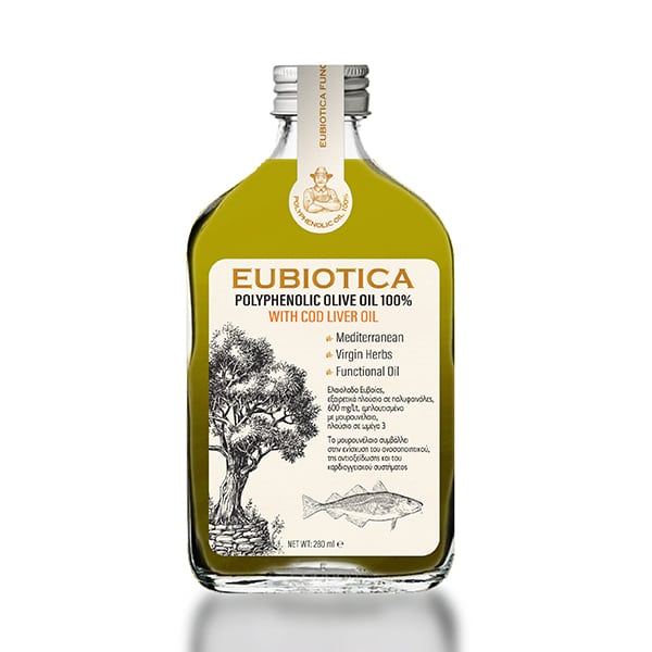 Eubiotica Polyphenolic Olive Oil 100% with Cod Liver Oil 280 ml
