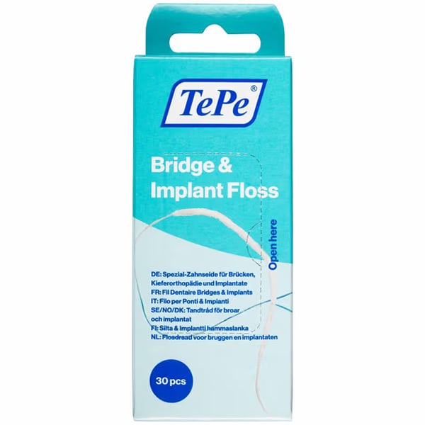 TePe Bridge & Implant Floss 30 copë