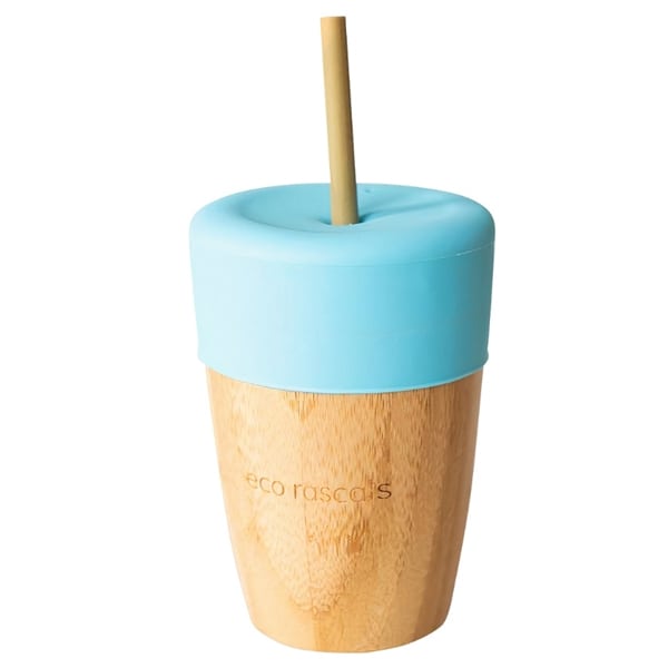 Eco Rascals Cup with Two Straws 210ml - BLU