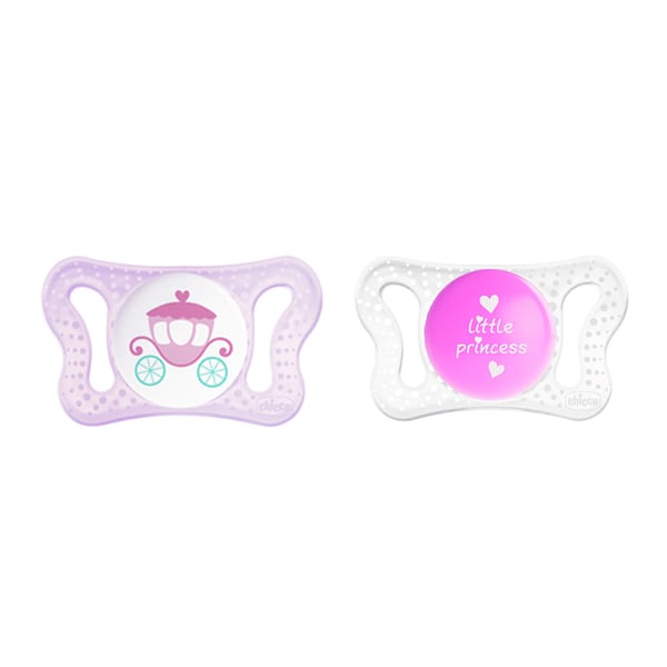Chicco Physio Forma Micro Silicone Soother 0-2m 2 copë - Transparente-Vjollcë