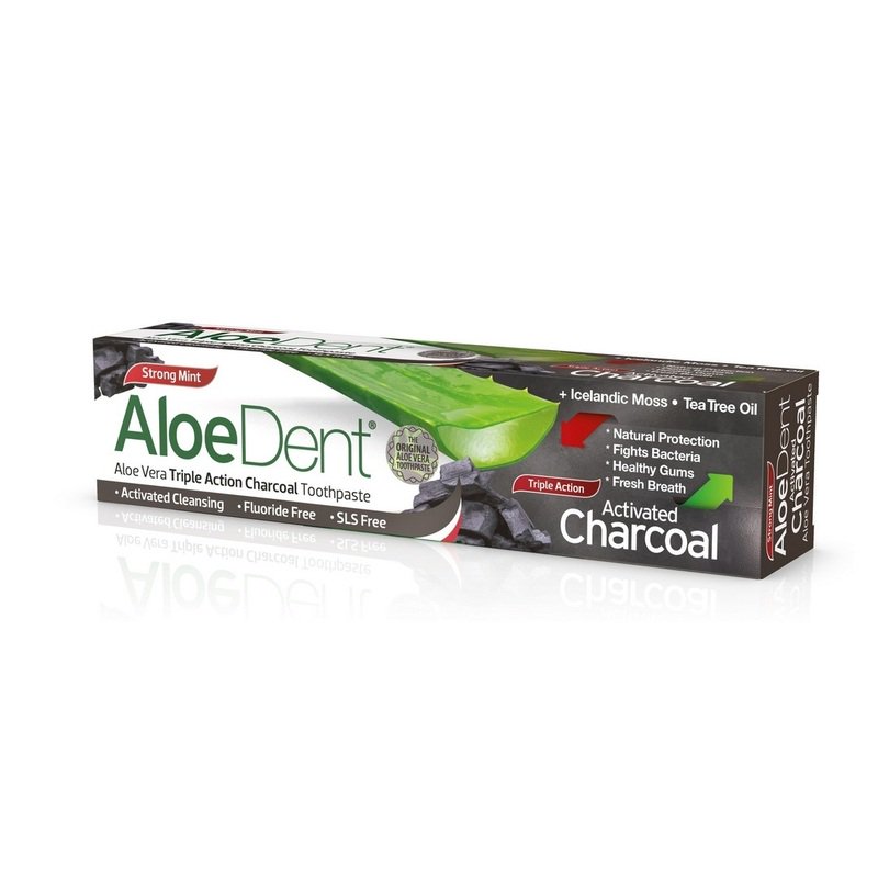 Optima Aloe Dent Triple Action Activated Charcoal Toothpaste 100 ml