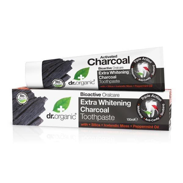 Dr.Organic Extra Whitening Activated Charcoal Toothpaste 100 ml