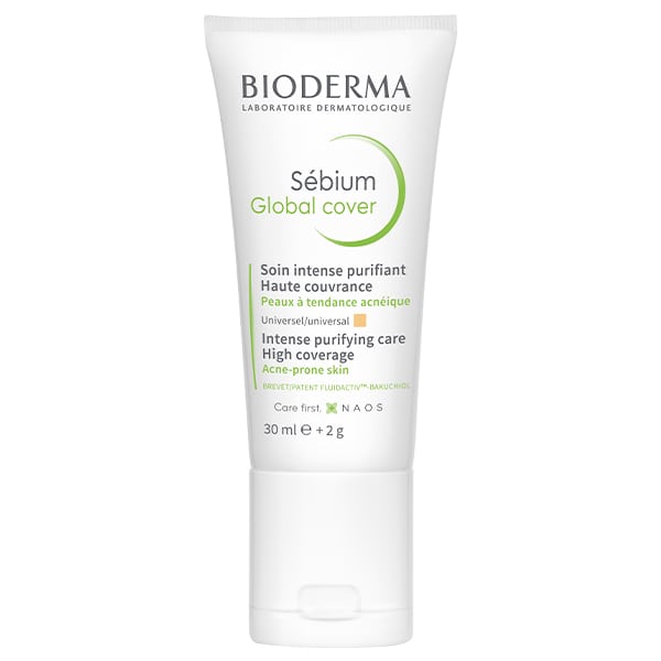 Bioderma Sebium Global Cover Intense Purifying Care High Coverage for Acne-Prone Skin 30 ml