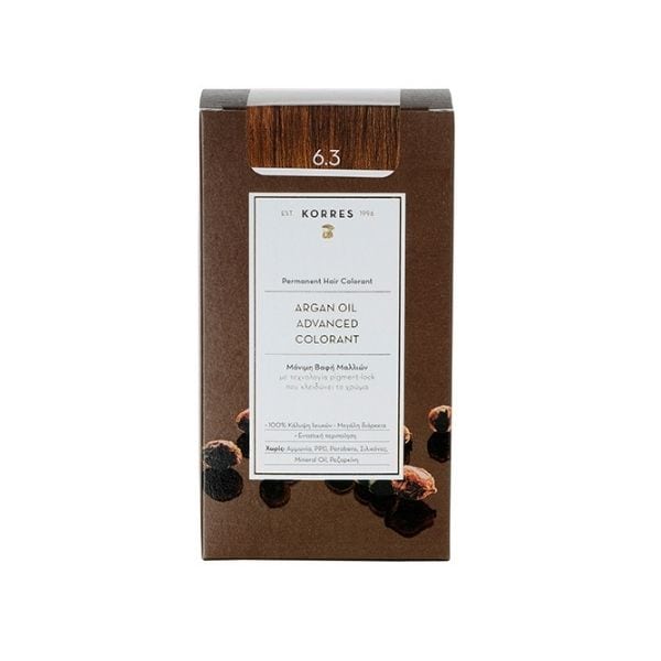 Korres Argan Oil Advanced Colorant 6.3 Golden / Honey Dark Blonde 50 ml