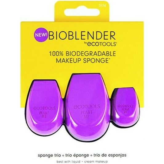 Ecotools Bioblender Natural Makeup Blender Sponge Trio  3 copë