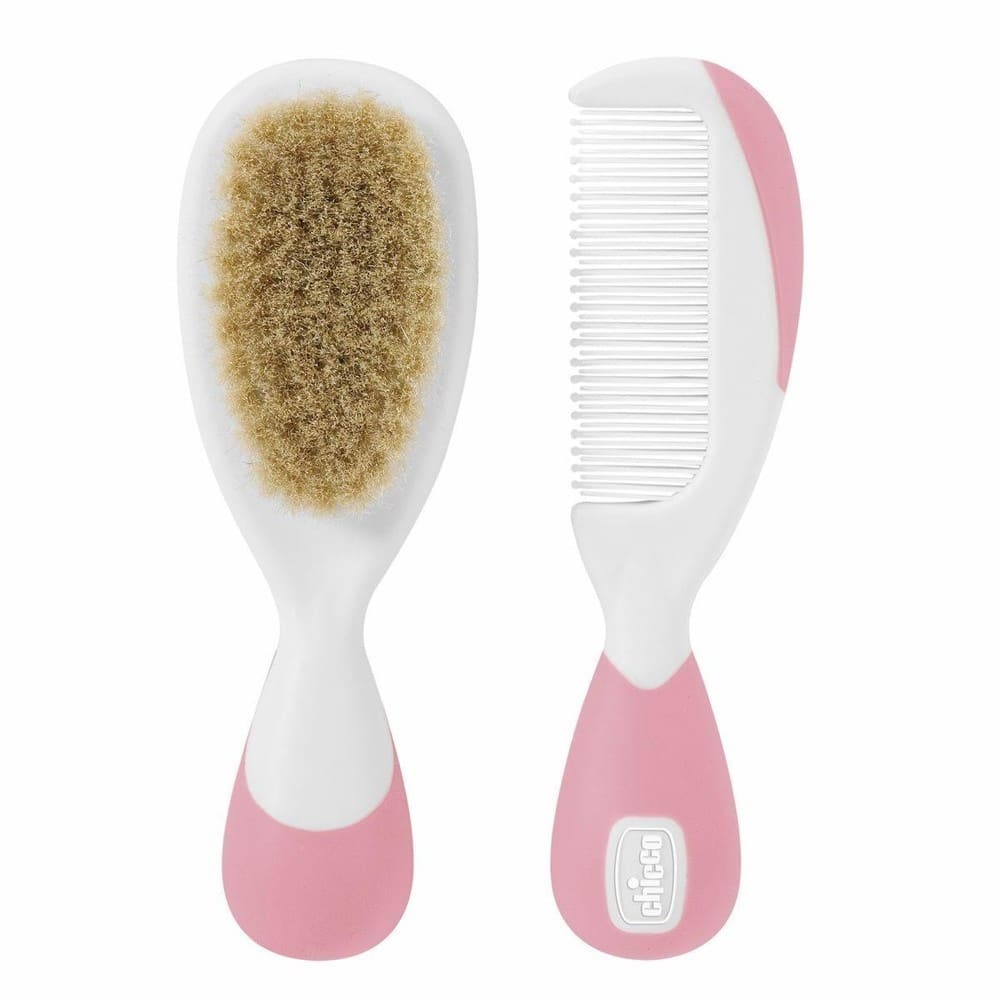 Chicco Brush & Comb Pink 0m+  2 copë