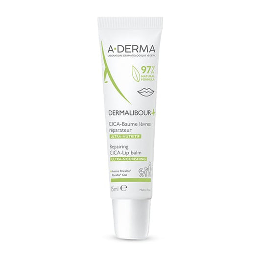 A-Derma Dermalibour+ Repairing Cica-Lip Balm Lip Balm for Chapped & Dry Lips  15 ml