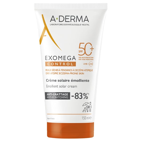 A-Derma Exomega Control Emollient Solar Cream SPF50+  150 ml