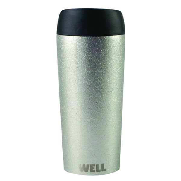 Woodway Well Flask Stainless Steel Silver Glitter  450 ml