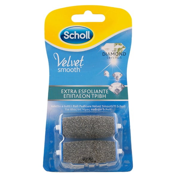Scholl Velvet Smooth Diamond Crystals Refill Roller Heads  2 copë