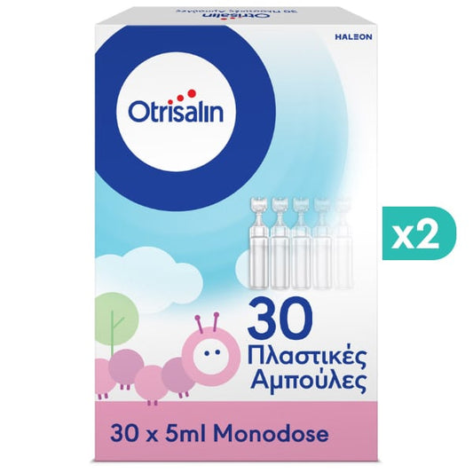 2x Otrisalin Physiological Saline Solution  2x (30x5ml)