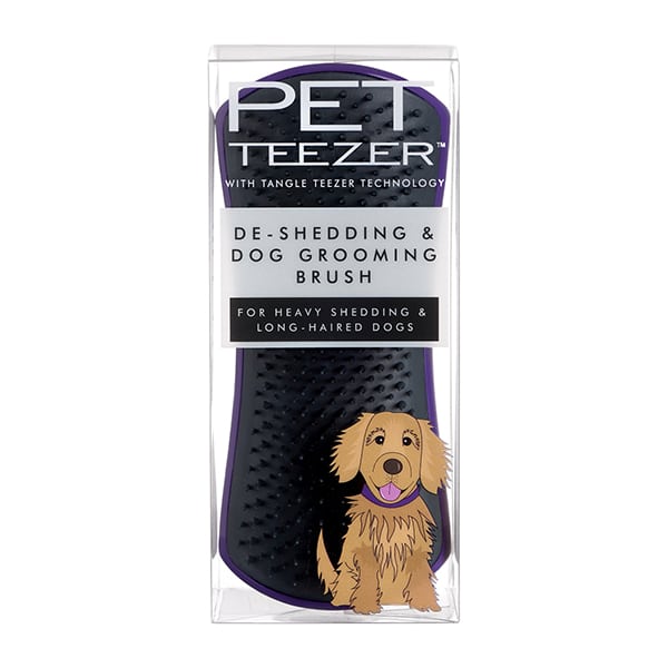 Pet Teezer De-Shedding & Dog Grooming Brush Medium-Large  1 copë - Vjollcë - Gri