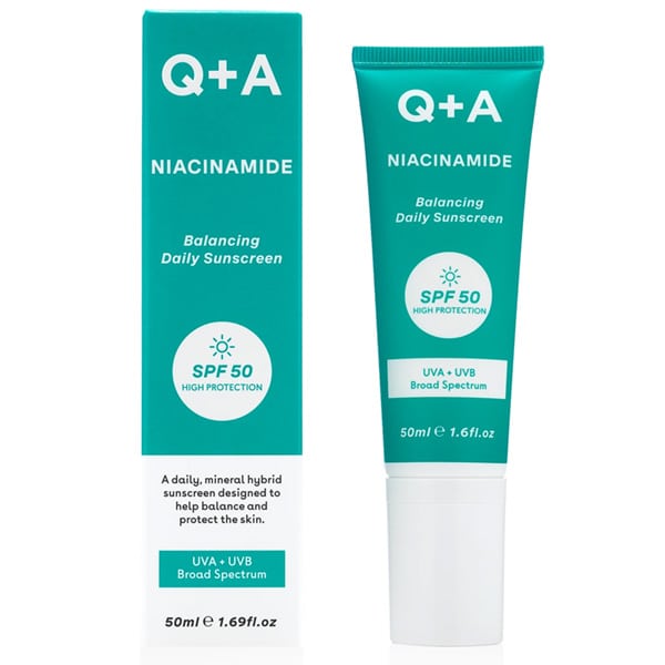 Q+A Niacinamide Balancing Daily Sunscreen SPF50  50 ml