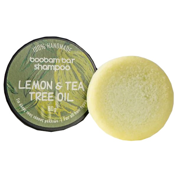 Boobam Shampoo Bar Lemon & Tea Tree Oil for All Hair Types  60g