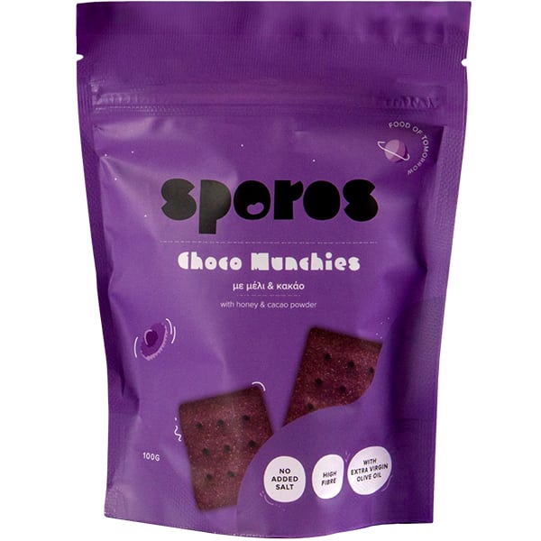 Sporos Choco Munchies Chocolate Crackers with Cocoa & Honey  100g
