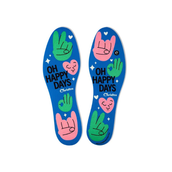 Christou Days Fresh Deodorising Adult Insoles Oh Happy Days 38-45  1 palë - blu