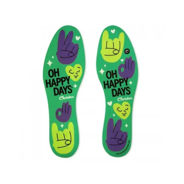 Christou Days Fresh Deodorising Kids Insoles Oh Happy Days  1 palë - Jeshile