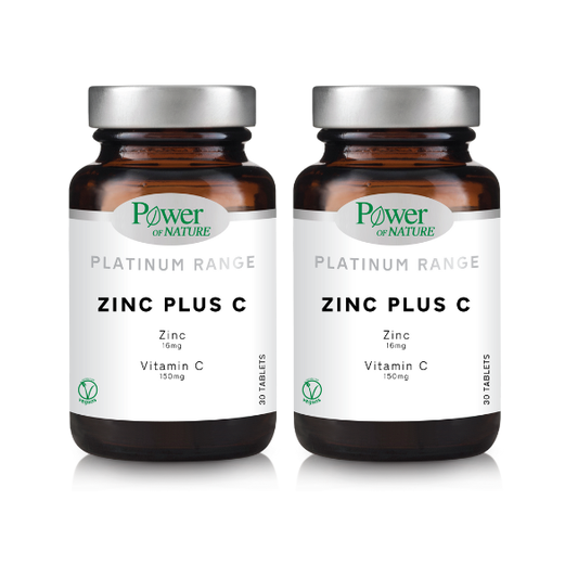 2x Power of Nature Platinum Range Zinc Plus C  2x30 tableta
