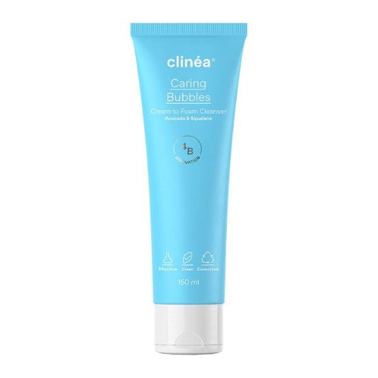 Clinea Caring Bubbles Cream to Foam Cleanser  150 ml