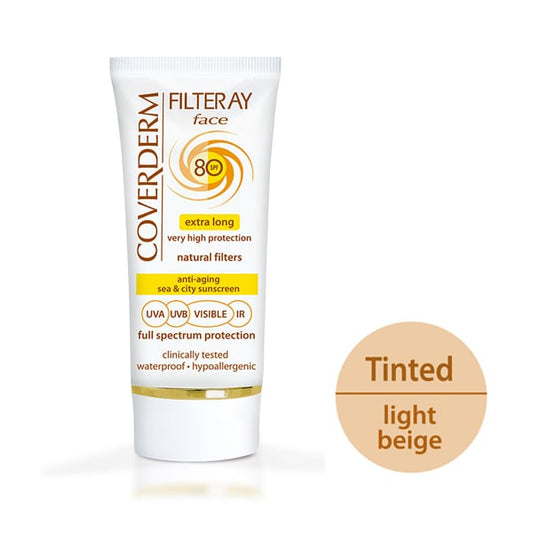 Coverderm Filteray Face Tinted Sunscreen Light Beige SPF80  50 ml