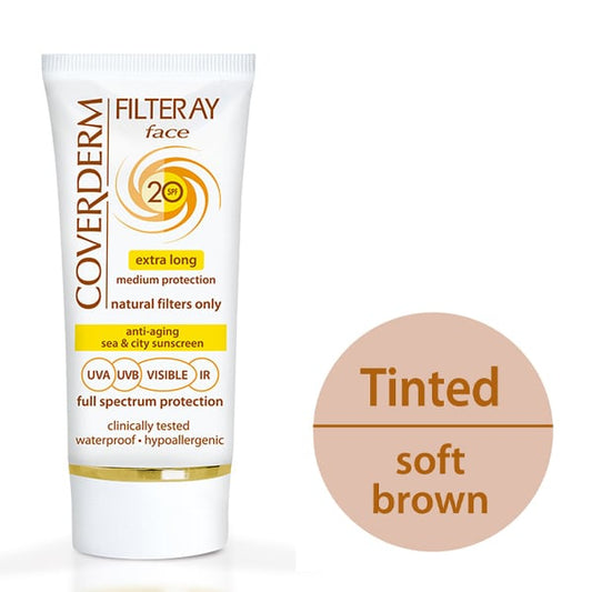 Coverderm Filteray Face Tinted Sunscreen Soft Brown SPF20  50 ml