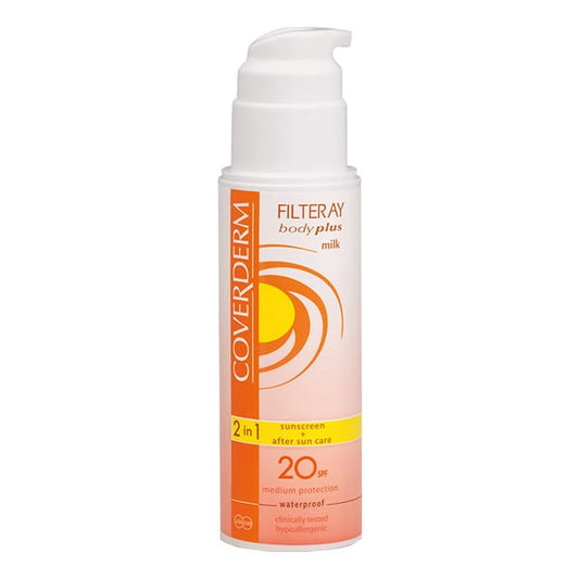Coverderm Filteray Body Plus Milk 2in1 Sunscreen & After Sun SPF20  150 ml