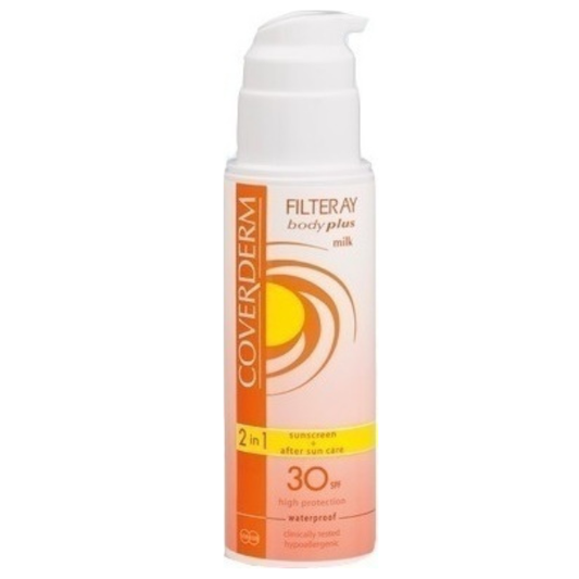 Coverderm Filteray Body Plus Milk 2in1 Sunscreen & After Sun SPF30  150 ml