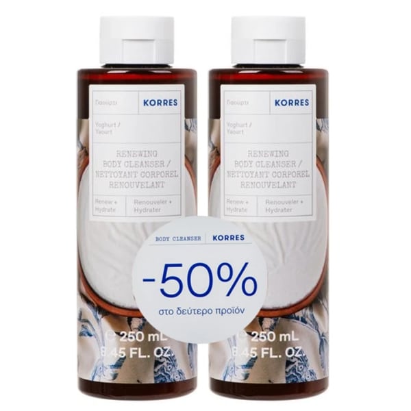 Korres Promo (- 50% in the Second Product) Yoghurt Body Cleanser, 2x250ml  1 set