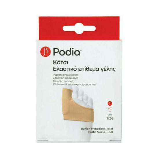 Podia Bunion Immediate Relief Elastic Sleeve + Gel One Size  1 copë