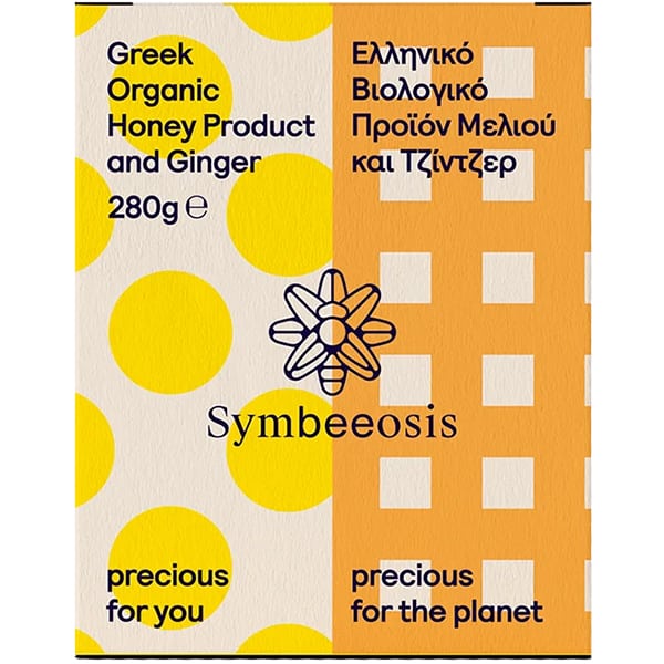 Symbeeosis Greek Organic Honey Product & Ginger  280gr