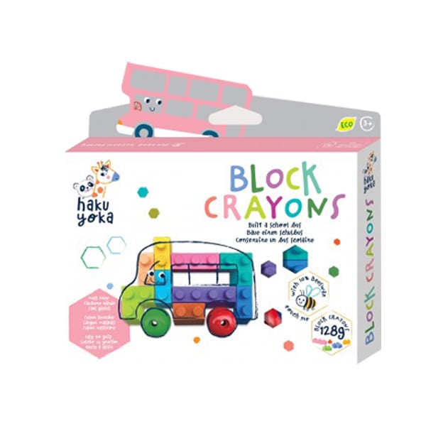 Haku Yoka Block Crayons Set of Crayons - Blocks  1 set - Autobus Shkollor