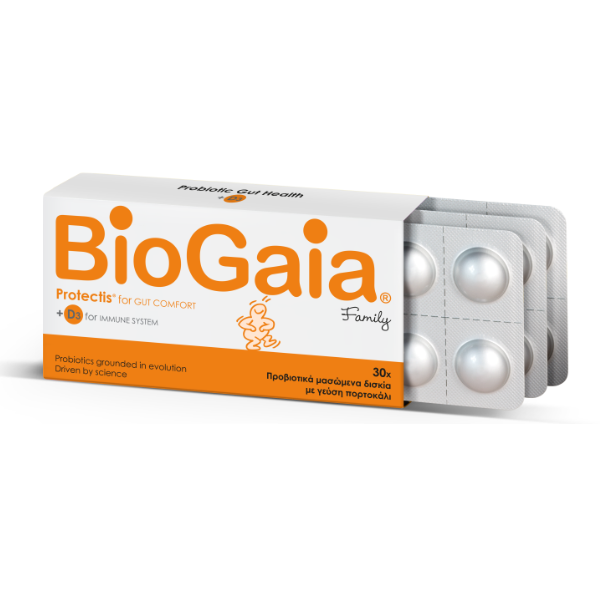 BioGaia Protectis + D3 Family  30 tableta përtypëse