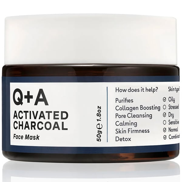 Q+A Activated Charcoal Detox Face Mask  50g
